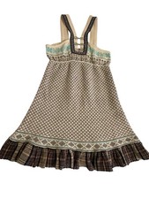 Vestido Suéter Free People Nordic Fair Isle Grande Sin Mangas Mezcla Lana #N14-4 segunda mano  Embacar hacia Mexico
