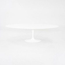 Mesa de jantar 2018 Eero Saarinen para Knoll 96 em tulipa oval laminado branco comprar usado  Enviando para Brazil