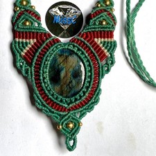 Labradorite unique macrame for sale  RUGBY