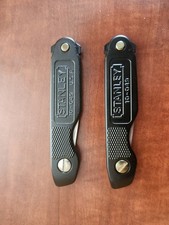 Faca utilitária de bolso dobrável Stanley Lockback preta feita nos EUA (10-049) lote de 2 comprar usado  Enviando para Brazil