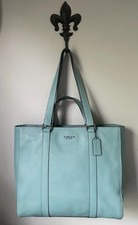Bolsa tote COACH Hudson alça dupla couro azul seixo com ferragens Gunmetal comprar usado  Enviando para Brazil