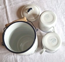 Emaille milchkanne becher gebraucht kaufen  Deutschland