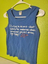 Camisa juvenil feminina vintage Y2K marca de roupas bonkers flertar é um tanque de arte comprar usado  Enviando para Brazil
