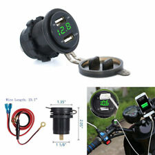 3.1A 12V-24V duplo USB verde LED voltímetro carregador soquete para motocicleta carro barco comprar usado  Enviando para Brazil