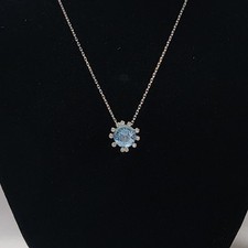 Colar Swarovski água-marinha toque de diamante claro oliva ródio comprar usado  Enviando para Brazil