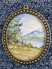 Framed miniature watercolour for sale  MAUCHLINE