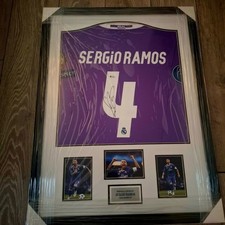 Camisa Beckett BAS Sergio Ramos Real Madrid Deluxe com Moldura Assinada à Mão  comprar usado  Enviando para Brazil