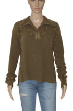 Blusa Free People FP One Ashton com zíper térmico manga longa relaxada com nervuras P comprar usado  Enviando para Brazil