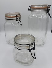 Frascos de vidro Ermetico conjunto de 3: 1/2L, 1-1/2L, 2L vintage feito na Itália comprar usado  Enviando para Brazil
