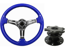 Blue chrome steering for sale  PETERBOROUGH