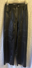 Black faux leather for sale  ASHTON-UNDER-LYNE