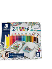 Lápis de cor macia STAEDTLER Ergo, cores sortidas, pacote com 24 em lata, usado comprar usado  Enviando para Brazil