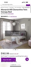 White canopy bedframe for sale  Lake Worth