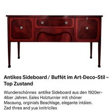 Antikes sideboard buffet gebraucht kaufen  Königs Wusterhausen