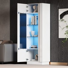 Weiß hochglanz vitrine gebraucht kaufen  Bremen