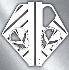 2020/2024 CORVETTE C8 ENGINE Jake Edition branco artístico PAINÉIS LATERAIS FABRICANTE DE EQUIPAMENTO ORIGINAL, usado comprar usado  Enviando para Brazil