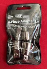 Conjunto de adaptador Craftsman 4 peças 94235 EUA 1/4 3/8 1/2 polegadas soquete de unidade kit cromado comprar usado  Enviando para Brazil