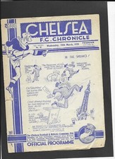 Chelsea 1939 programme for sale  LONDON