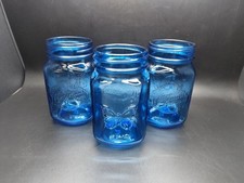 3 blue glass storage jars for sale 3 blue glass storage jars for sale Kennerdell