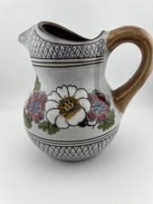 Jarro de cerâmica Bariloche Argentina argila pintado à mão cerâmica floral, usado comprar usado  Enviando para Brazil