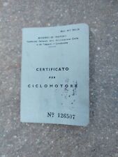 Certificato libretto ciclomoto usato  Savignano sul Panaro