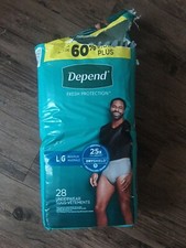 Roupa íntima masculina Depend Fresh Protection tamanho (L-G) grande, 28 unidades Dryshield nova comprar usado  Enviando para Brazil