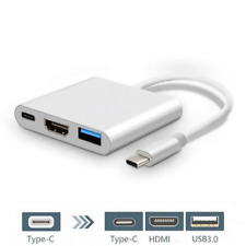 Usado, Concentrador convertidor de cable adaptador HDMI USB-C tipo C para Macbook teléfono Android HDTV TV segunda mano  Embacar hacia Argentina