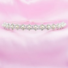 girls pearl tiara for sale  PRESCOT