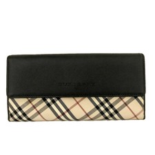 Carteira dupla longa de couro BURBERRY Nova Check lona bege/6BF0038 comprar usado  Enviando para Brazil