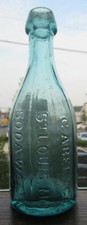 Garrafa de água mineral ou refrigerante Sided Aqua Iron Pontil C Abel St. Louis MO Blob Top comprar usado  Enviando para Brazil