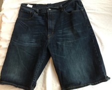 Shorts jeans masculino Levi 569 curto 36 aba vermelha 0177 5 bolsos elástico escuro flexível comprar usado  Enviando para Brazil