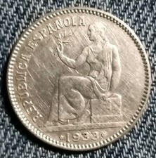 ESPAÑA  1 peseta 1933 * 3 4 Plata 0.835, 5g, ø 23mm KM# 750 comprar usado  Enviando para Brazil