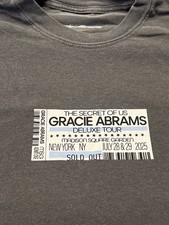 Camiseta Gracie Abrams 2025 Tour Madison Square Garden NYC Evento Média EM MÃOS  comprar usado  Enviando para Brazil