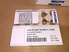 Quantidade de inserções de metal duro SECO 10 218.19-160T-04-MD11 F25M comprar usado  Enviando para Brazil