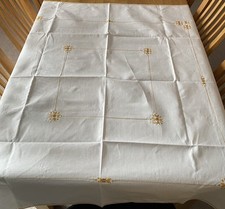 Vintage linen tablecloth for sale  WICK
