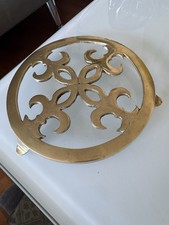 Plat laiton fleurs d'occasion  Rouen-