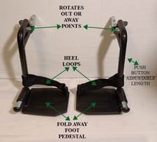 Wheelchair footrests black for sale  Colton