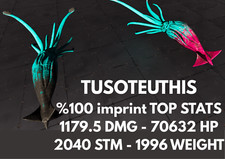 Tusoteuthis 1179 DMG TOP STATS %100 impressão Ark Survival Ascended oficial PVE comprar usado  Enviando para Brazil