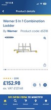 Werner combination ladder for sale  STAMFORD