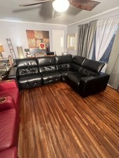 Black leather sectional for sale  High Point