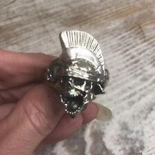 Anel masculino punk gótico caveira guerreira esterlina 925 tamanho 13 3/4, usado comprar usado  Enviando para Brazil