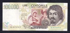 100000 lire caravaggio usato  Folignano