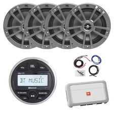 Receptor Bluetooth JBL Marine, 4x 6,5" 180W Alto-falantes Cinza Barco, Amplificador com Kit comprar usado  Enviando para Brazil