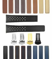 Usado, PULSEIRA DE RELÓGIO DE COURO PERFURADA 19-20-22MM PARA CALIBRE TAG HEUER CARRERA comprar usado  Enviando para Brazil