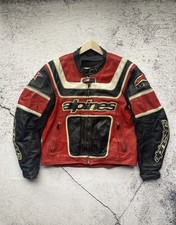 Vintage Alpinestars Leather Moto Racing Men’s  Jacket Red Black Size 56 na sprzedaż  PL