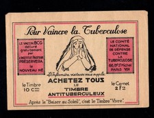 Carnet timbres tuberculose. d'occasion Carnet timbres tuberculose. d'occasion  Lyon IX