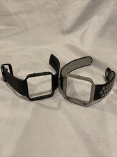 Usado, Pulseira de silicone preta Smart Fitbit Blaze 2 peças de reposição com toda preta e 2ª prata comprar usado  Enviando para Brazil