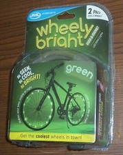 Pacote com 2 rodas pneus Wheely verde brilhante LED luzes de bicicleta COMO VISTO NA TV comprar usado  Enviando para Brazil