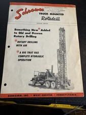 Schramm rorodrill catalog for sale  Santa Monica
