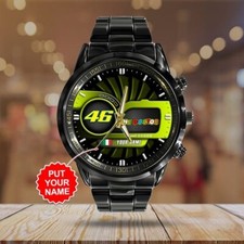 Relógio personalizado Valentino Rossi preto aço inoxidável – 737 comprar usado  Enviando para Brazil